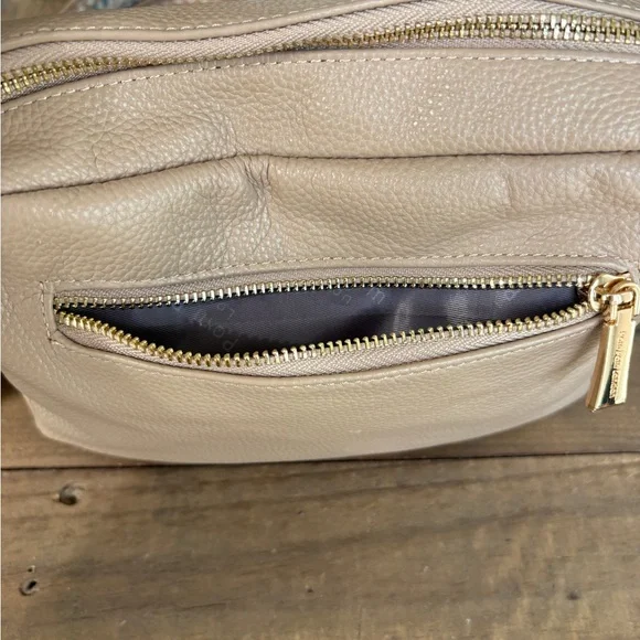 Pom Pom London Original Crossbody Bag Purse Stone Beige NEW - Picture 12 of 16